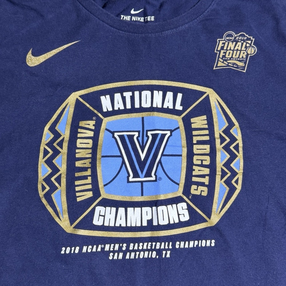 Nike‎ Villanova 2018 National Champions Final Four T Shirt XL NCAA Basketball - Picture 2 of 9
